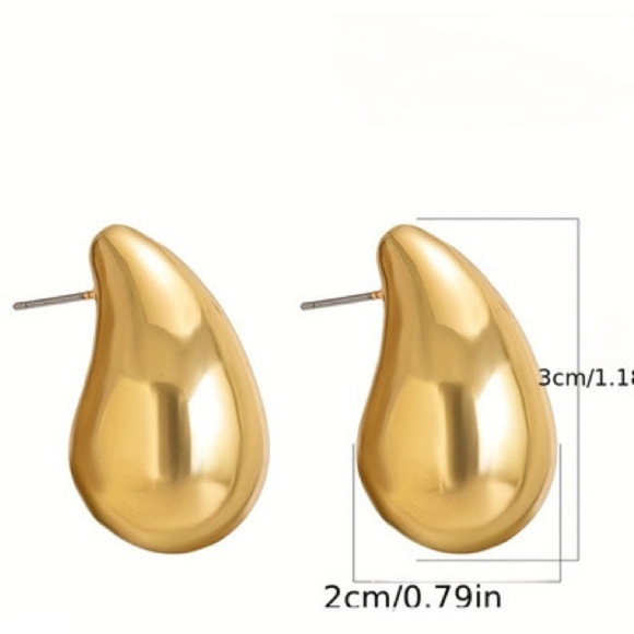 Chunky drops stud earrings/maximalist/manifesting good fortune - Picture 4 of 9